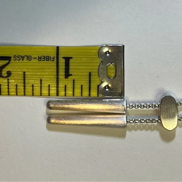 🎉HP🎉 NWOT: adjustable silver necklace with circle and long pendant - Picture 9 of 11